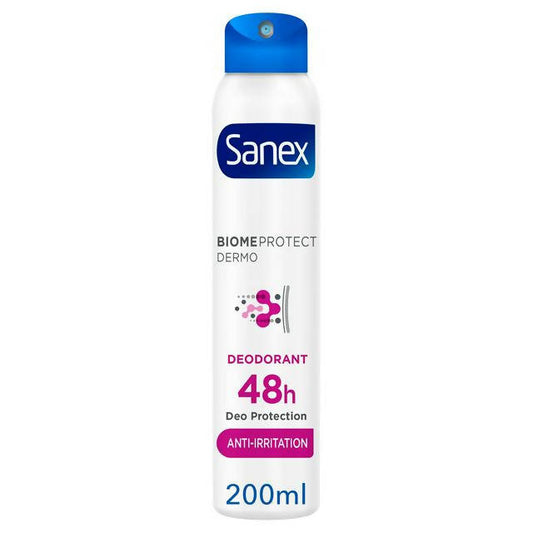 Sanex BiomeProtect Anti Irritation Deodorant 200ml face & body skincare Sainsburys   