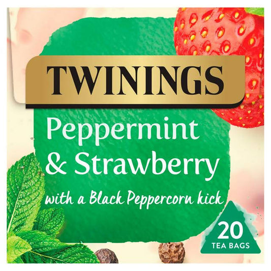 Twinings Peppermint & Strawberry Fruit Tea, 20 Tea Bags Tea Sainsburys   