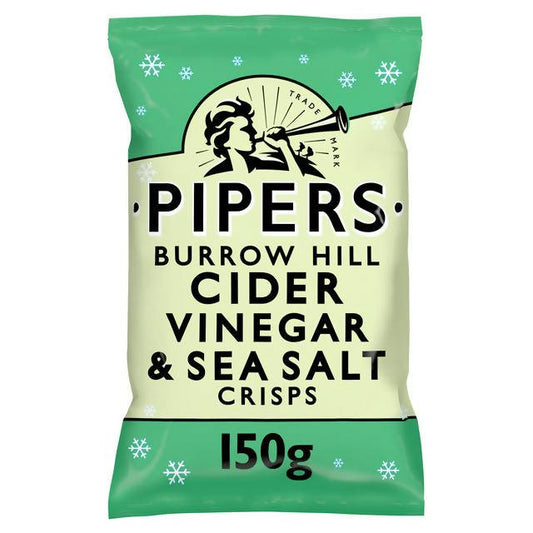 Pipers Burrow Hill Cider Vinegar & Sea Salt Sharing Crisps 150g Sharing crisps Sainsburys   
