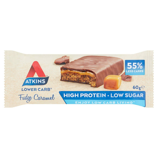 Atkins Fudge Caramel bar (60g) Keto, Low Carb, Low Sugar, High Protein Caramel bar Sainsburys   