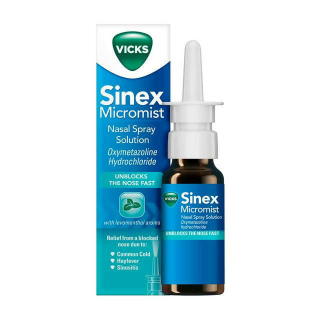 Vicks Sinex Micromist Decongestant Nasal Spray For Blocked Nose 15ml cough cold & flu Boots