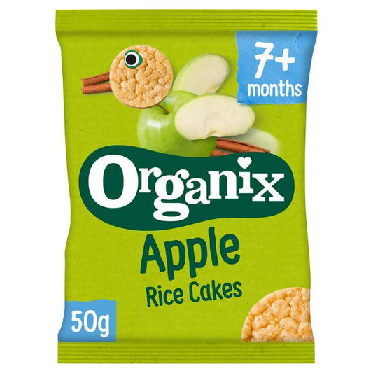 Organix Apple Rice Cakes 50g snacks & rusks Sainsburys   