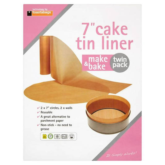 Toastabags 7'' Cake Tin Liners x2 Foil food bags & storage Sainsburys   