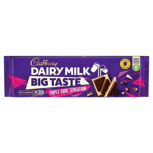 Cadbury Dairy Milk Big Taste Triple Chocolate Bar 300g GOODS Sainsburys   