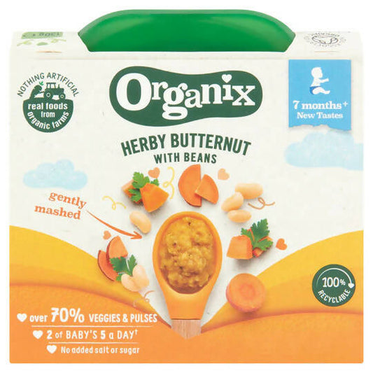 Organix Herby Butternut with Beans (130g) Organic Baby Foods McGrocer Direct   