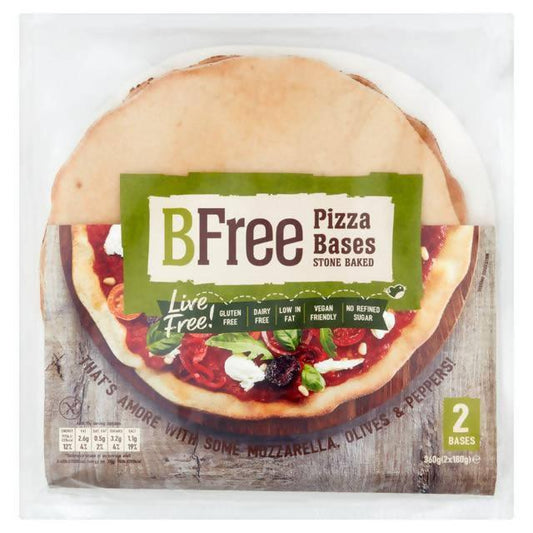 BFree Stone Baked Pizza Bases 2x180g gluten free Sainsburys   