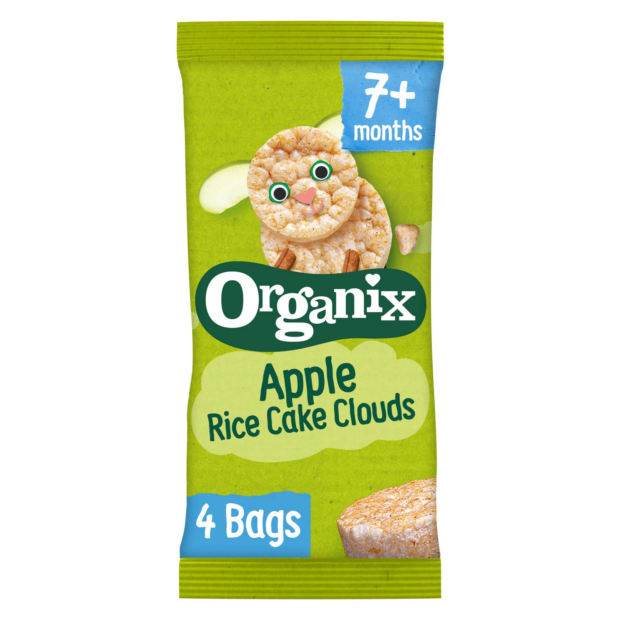 Organix Apple Rice Cake Clouds Multipack 72g (4x18g) Organic Baby Foods McGrocer Direct   