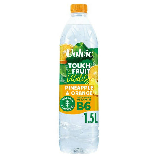 Volvic Touch of Fruit Vitality Pineapple & Orange Natural Flavoured Water 1.5L GOODS Sainsburys   