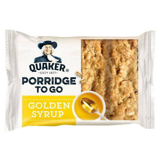 Quaker Porridge To Go Golden Syrup Breakfast Bar 55g cereal bars Sainsburys   