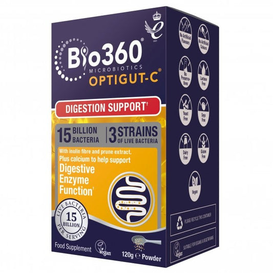 Bio360 OptiGUT-C (15 Billion Bacteria) Vegan McGrocer Direct Defaul Title  