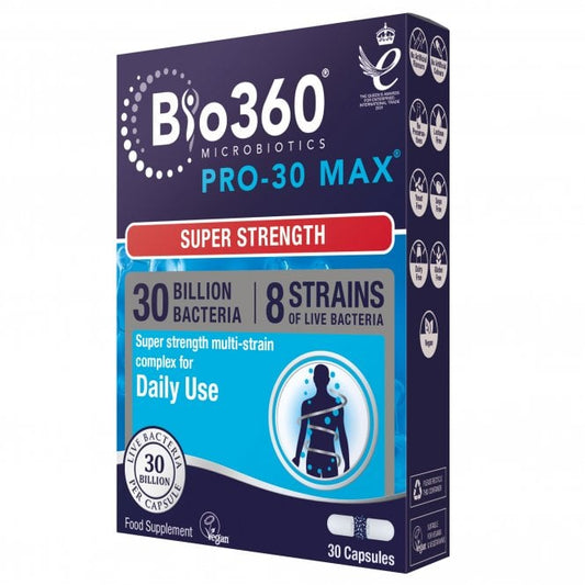 Bio360 Pro-30 MAX (30 Billion Bacteria) Vegan McGrocer Direct   