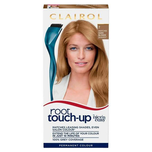 Clairol Nice'n Easy Root Touch-Up Hair Dye Dark Blonde 7 Beauty at home Sainsburys   