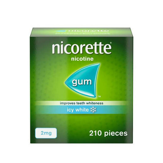 Nicorette® Icy White Gum Nicotine 2mg x210 Pieces (stop smoking aid) Nicorette Sainsburys   