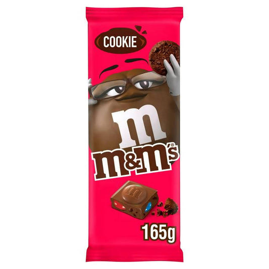 M&M's Cookie Chocolate Bar 165g Block chocolate bars Sainsburys   