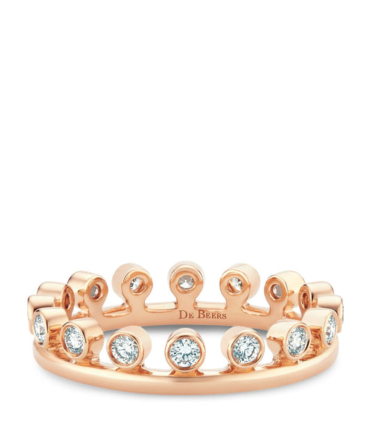 Rose Gold and Diamond Dewdrop Ring Miscellaneous Harrods   