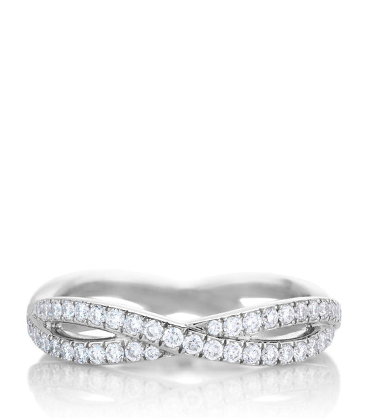 White Gold and Full Pavé Diamond Infinity Band Miscellaneous Harrods   