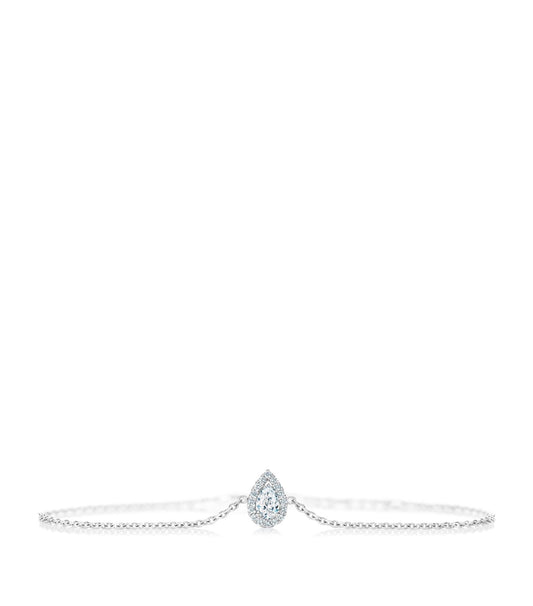White Gold and Pear-Cut Diamond My First De Beers Aura Bracelet Miscellaneous Harrods   