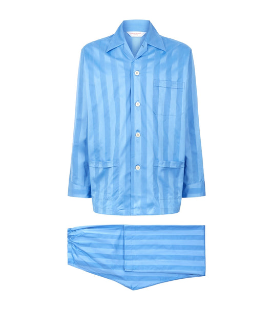 Lingfield Cotton Stripe Pyjama Set Miscellaneous Harrods   