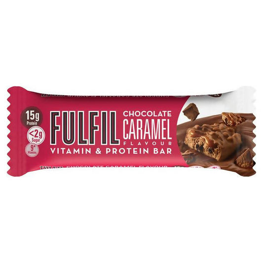Fulfil Chocolate Caramel Flavour Vitamin & Protein Bar 40g cereal bars Sainsburys   