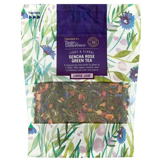 Sainsbury's Sencha Rose Green Loose Leaf Tea, Taste the Difference 100g All tea Sainsburys   