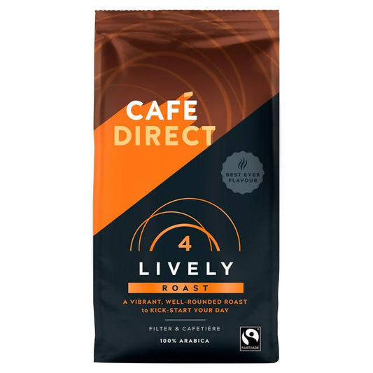 Cafedirect Fairtrade Lively Roast Ground Coffee 227g All coffee Sainsburys   