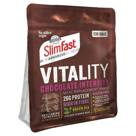 SlimFast Advanced Vitality Chocolate Intensity Meal Replacement Shake 400g sports nutrition & diet Sainsburys   