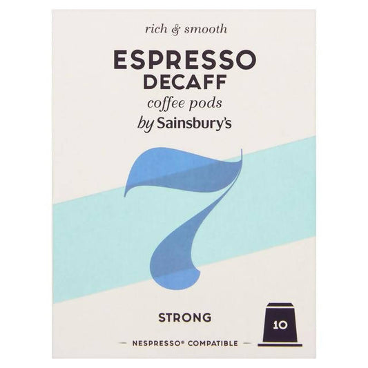 Sainsbury's Espresso Decaf Coffee Pods x10 52g All coffee Sainsburys   
