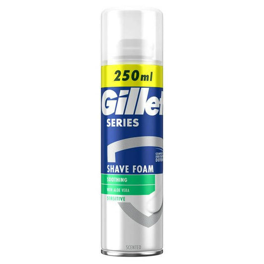 Gillette Series Sensitive Skin Shaving Foam 250ml shaving Sainsburys   