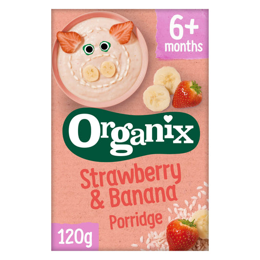 Organix Strawberry & Banana Porridge Organic Baby Foods McGrocer Direct   
