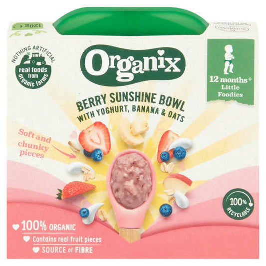 Organix Berry Sunshine Bowl with Yoghurt, Banana & Oats (120g) Organic Baby Foods McGrocer Direct   
