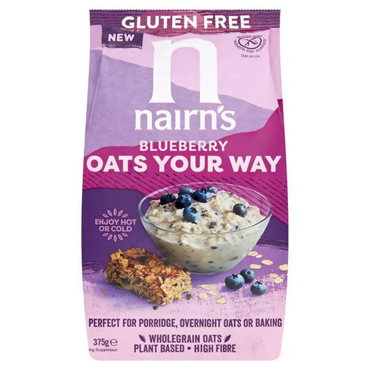 Nairn's Gluten Free Blueberry Oats Your Way 375g Porridge & oats Sainsburys   
