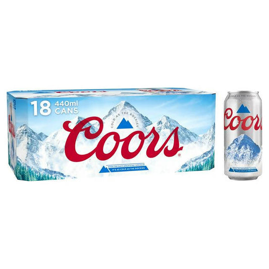Coors Lager 18x440ml All lager Sainsburys   