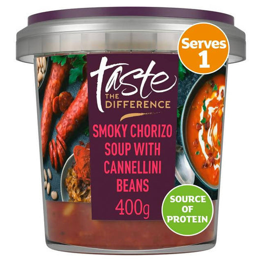 Sainsbury's Chorizo & Cannellini Bean Soup, Taste the Difference 400g Soups Sainsburys   