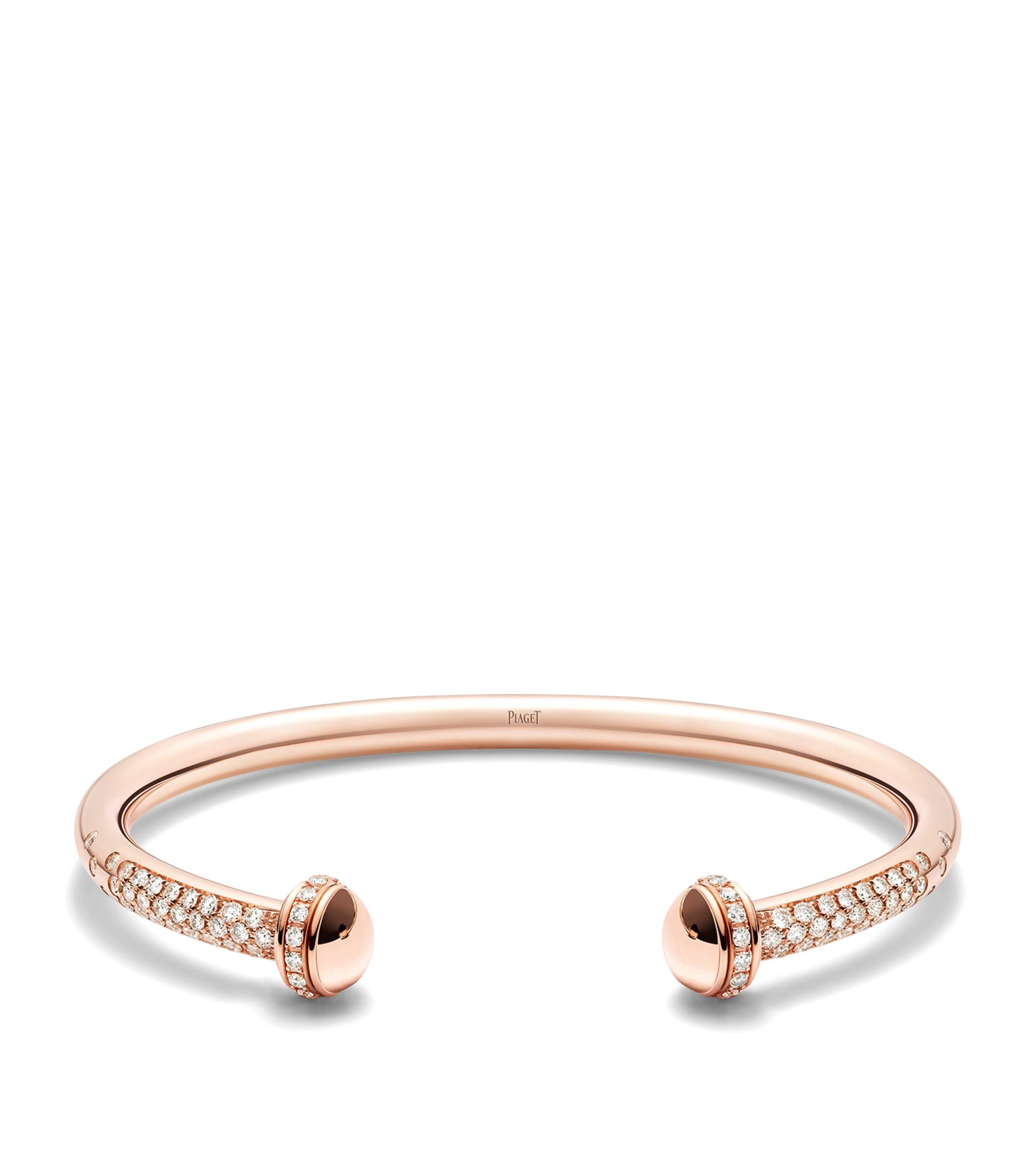 Rose Gold and Diamond Possession Open Bangle McGrocer