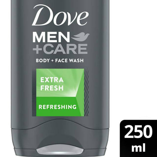 Dove Men + Care Extra Fresh Body & Face Wash 250ml shower Sainsburys   