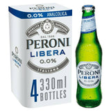 Peroni Nastro Azzurro 0.0% Alcohol Free Beer Lager Bottles 4x330ml All beer Sainsburys   
