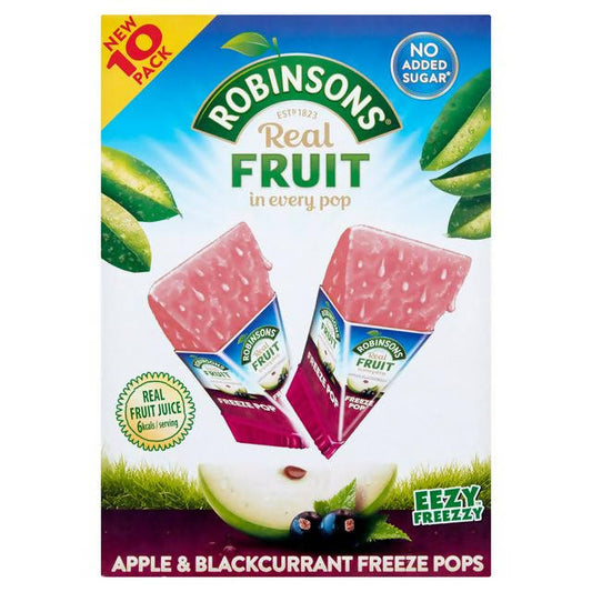 Robinsons Apple & Blackcurrant Freeze Pops 10x62ml Ice cream cones & wafers Sainsburys   