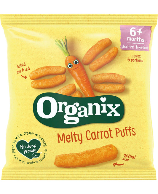 Organix Melty Carrot Puffs Organic Baby Food McGrocer Direct   