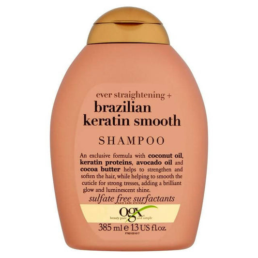 Ogx Brazilian Keratin Smooth Shampoo 385ml shampoo & conditioners Sainsburys   