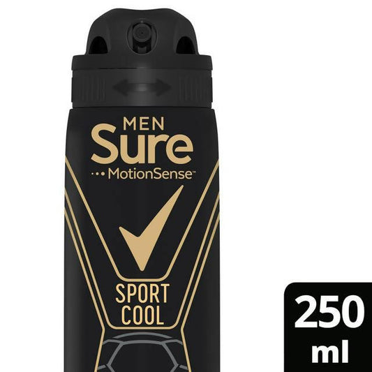 Sure Men Sport Cool Anti-perspirant Deodorant Aerosol 250ml deodorants & body sprays Sainsburys   