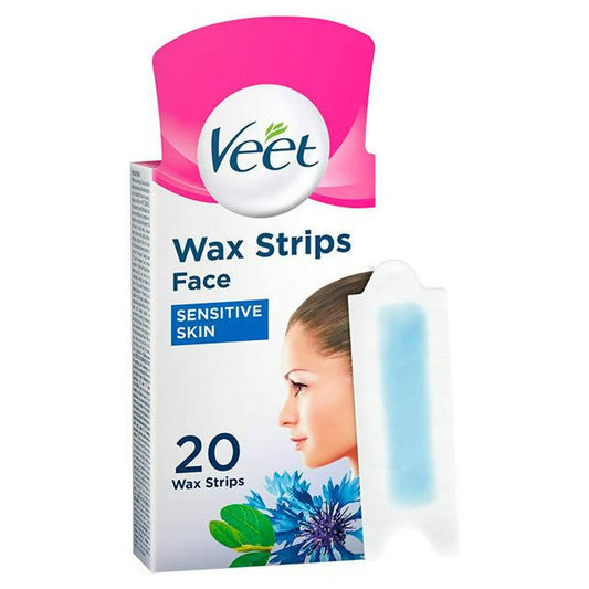 Veet Hair Removal Wax Strips Face for Sensitive Skin x20 hair removal creams & waxes Sainsburys   