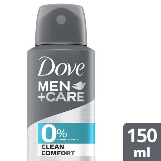 Dove Men+Care 0% Aluminium Clean Comfort Deodorant Aerosol 200ml deodorants & body sprays Sainsburys   