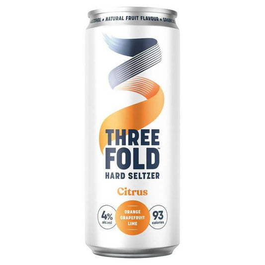 Three Fold Hard Seltzer Citrus 330ml Hard seltzer Sainsburys   