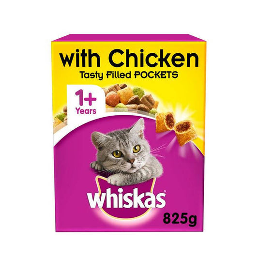 Whiskas Adult Complete Dry Cat Food Biscuits Chicken 825g Dry cat food Sainsburys   