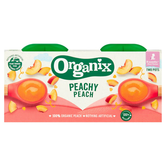 Organix Peachy Peach (2x100g) Organic Baby Foods McGrocer Direct   