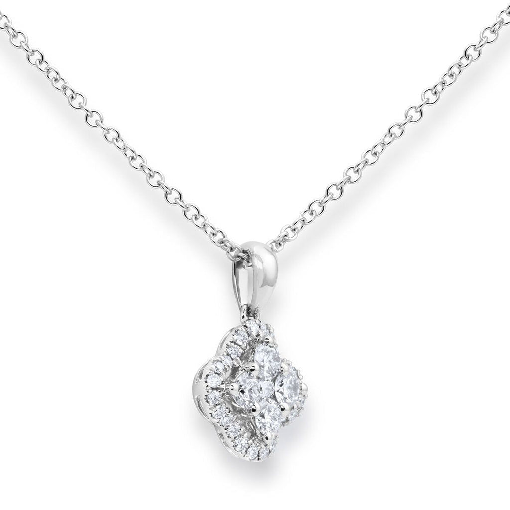 0.40ctw Round Brilliant Cut Diamond Pendant, 18ct White Gold