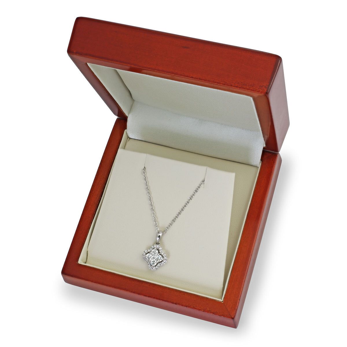 0.40ctw Round Brilliant Cut Diamond Pendant, 18ct White Gold