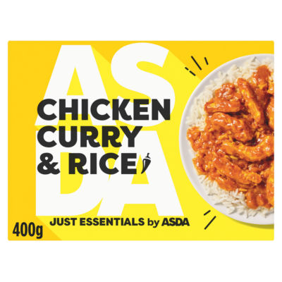 Just Essentials kyllingkarri og ris 400 g, importert fra Storbritannia