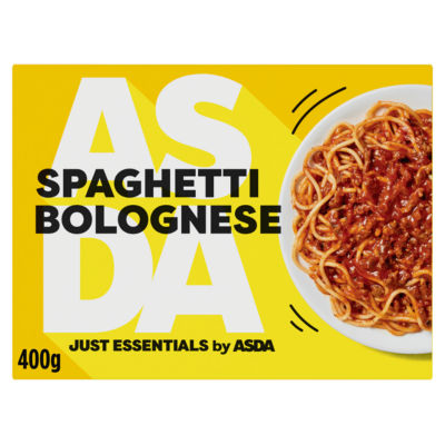 Just Essentials ASDA spaghetti bolognese 400g, imported from the UK