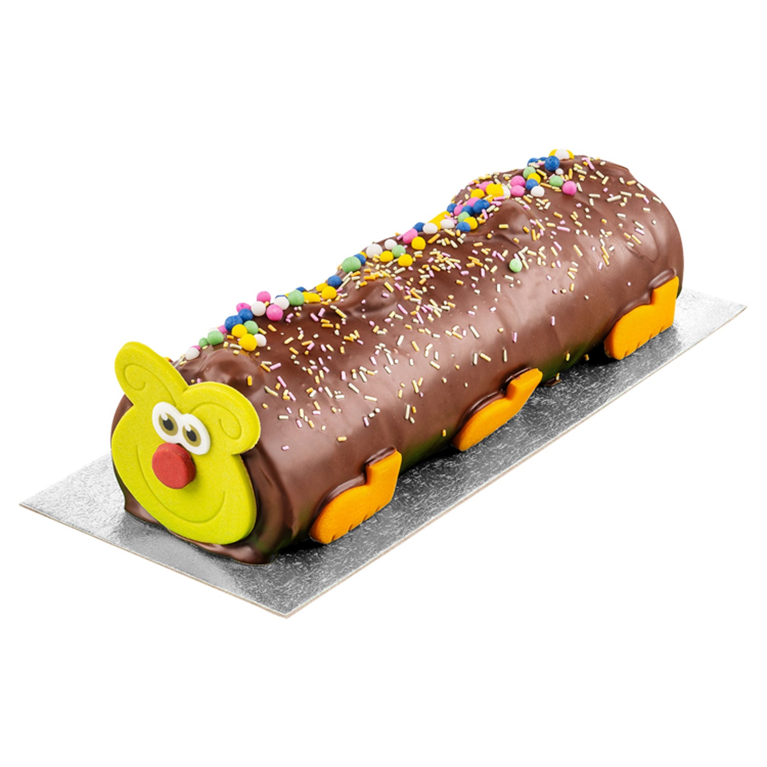 Asda Bakery Caterpillar Cake Chocolate Sponge Birthday Celebration (British brand)